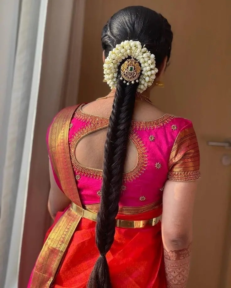 gajra - Engagement Hairstyles