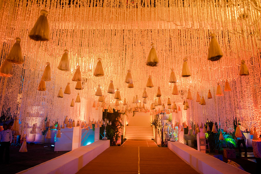 Mehndi Decor - gold and white