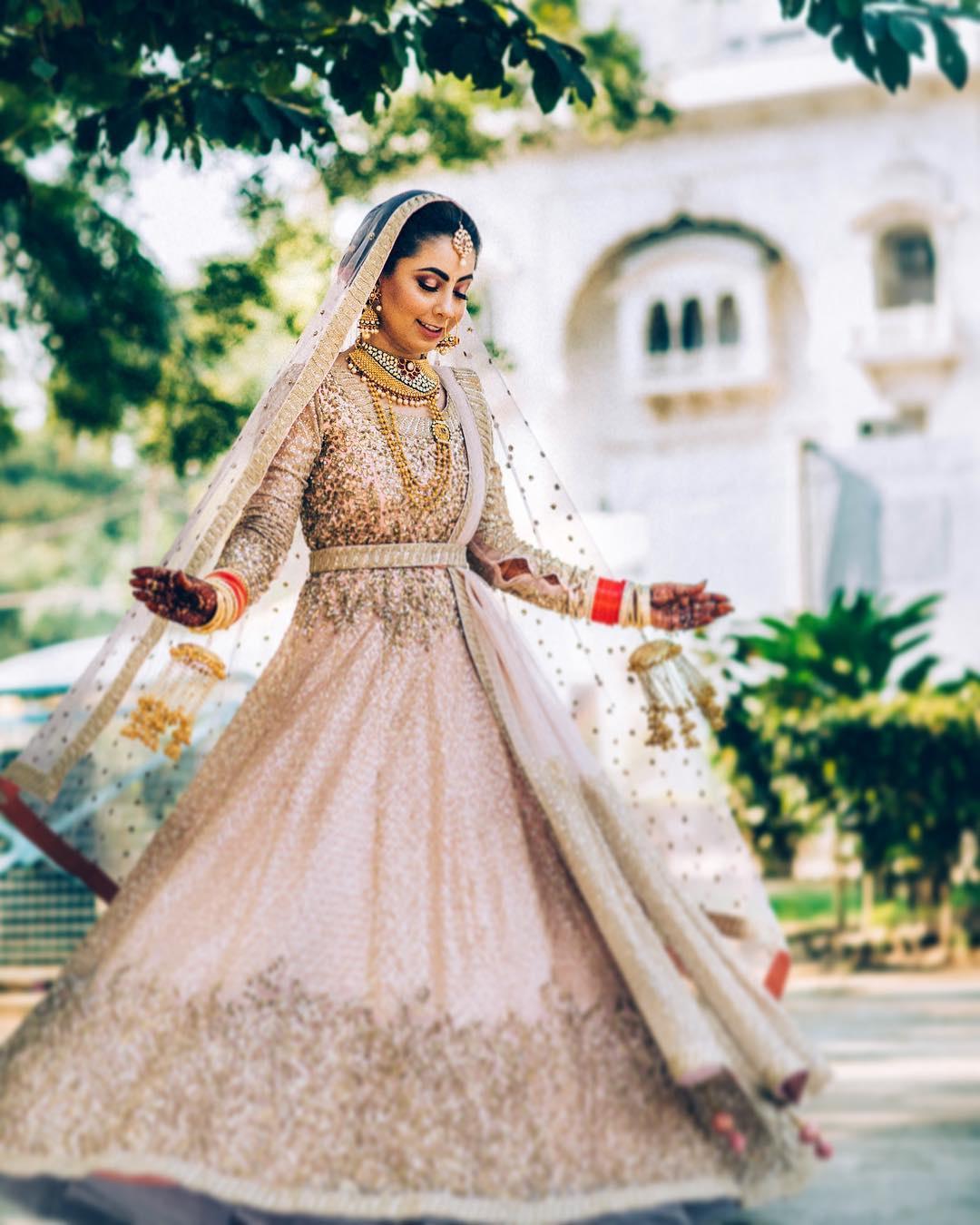 Reception Dress - golden lehenga