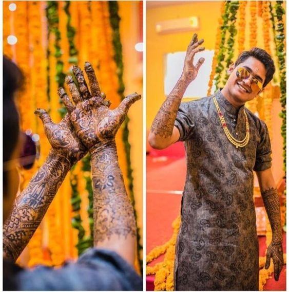 groom solo mehndi poses