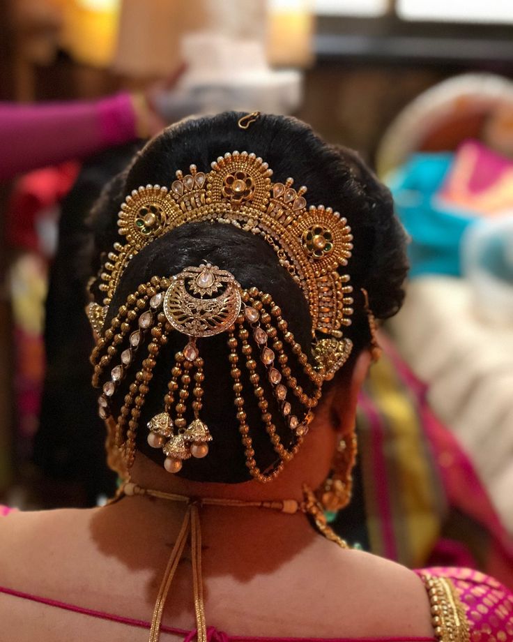 hair bun bridal jewellery designs