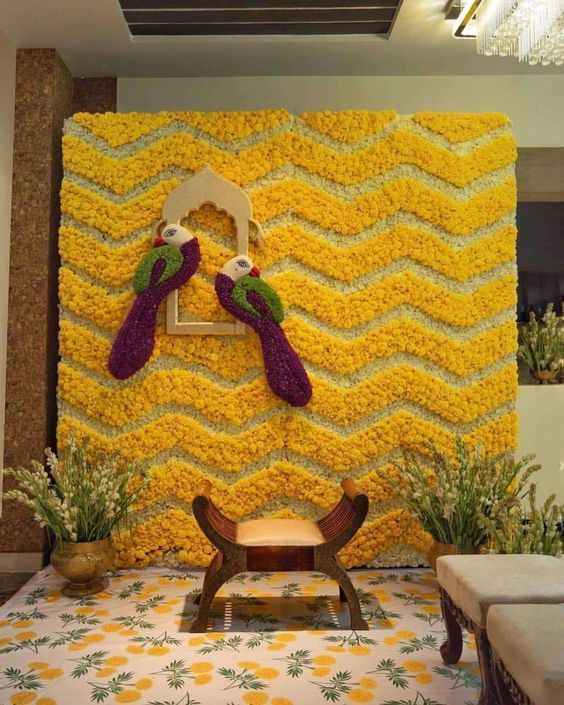 south indian haldi ceremony decoration