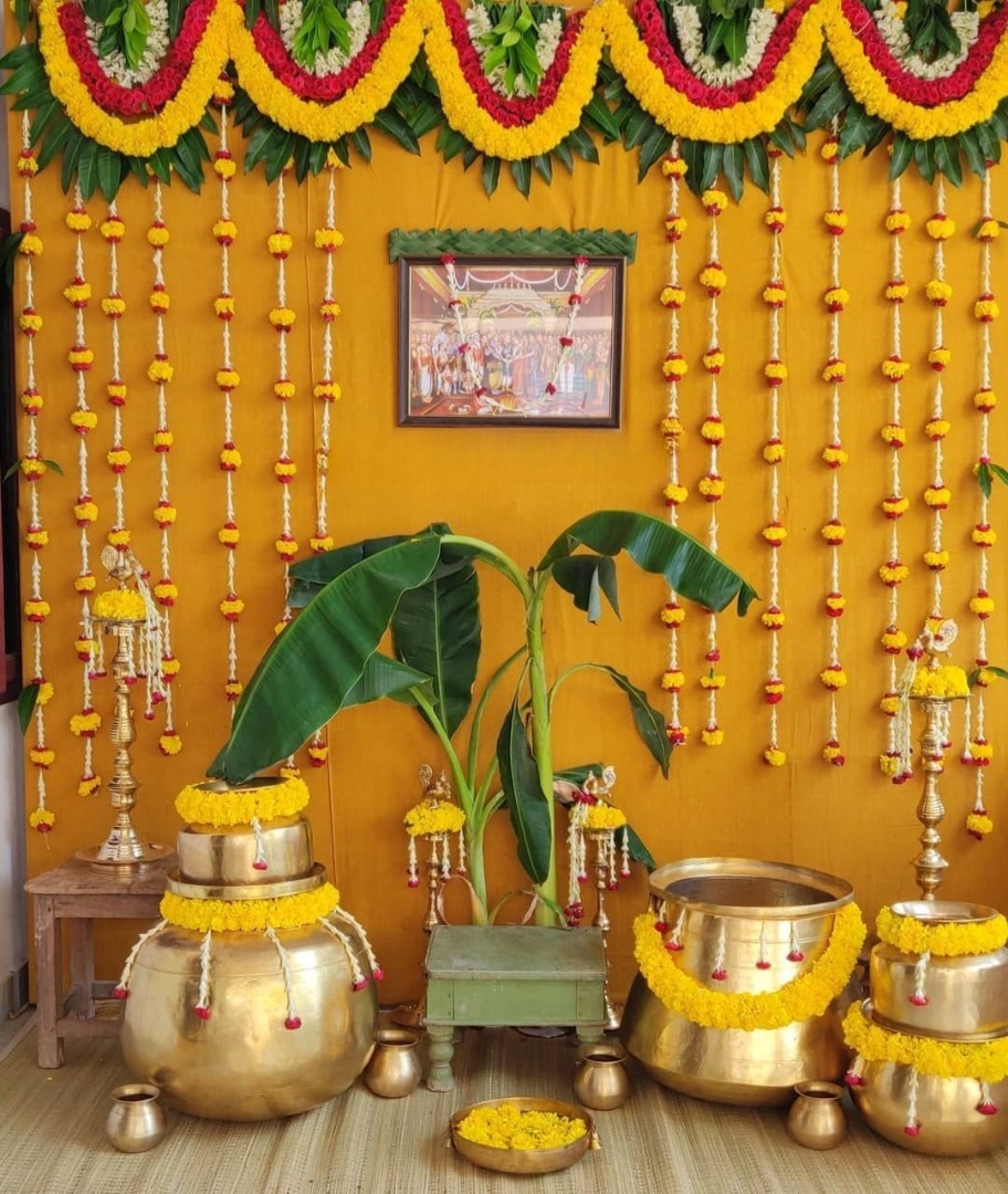 haldi decoration for south indian wedding