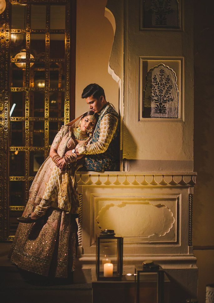 head rest on his chest - wedding photoshoot