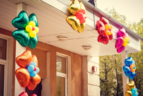 Simple Birthday Decoration at Home - home entrance