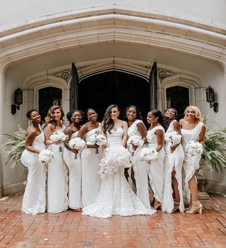 Bridesmaid White Attire