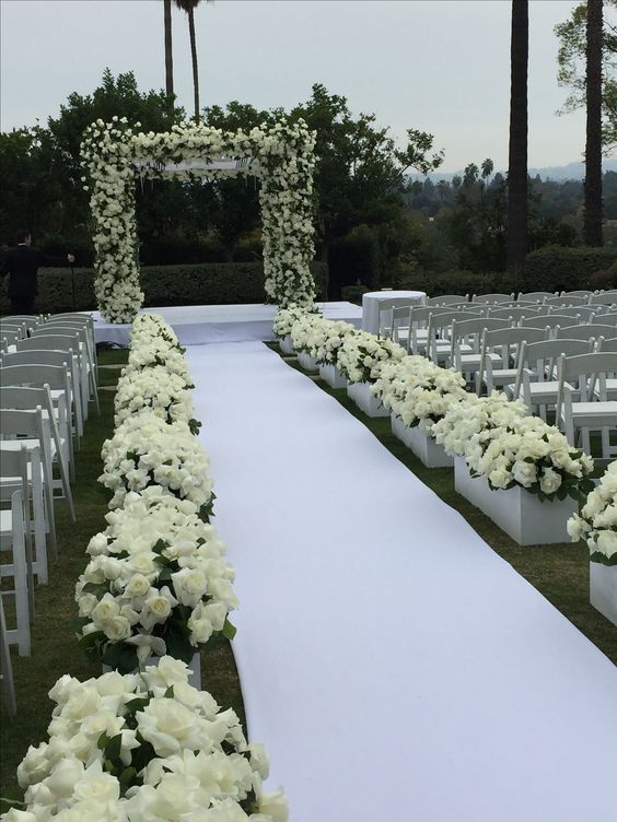 White Wedding Aisle