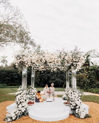 White Wedding Mandap