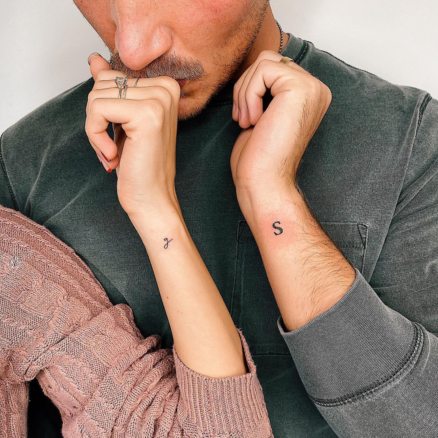 initials of the couple names couple tattoos