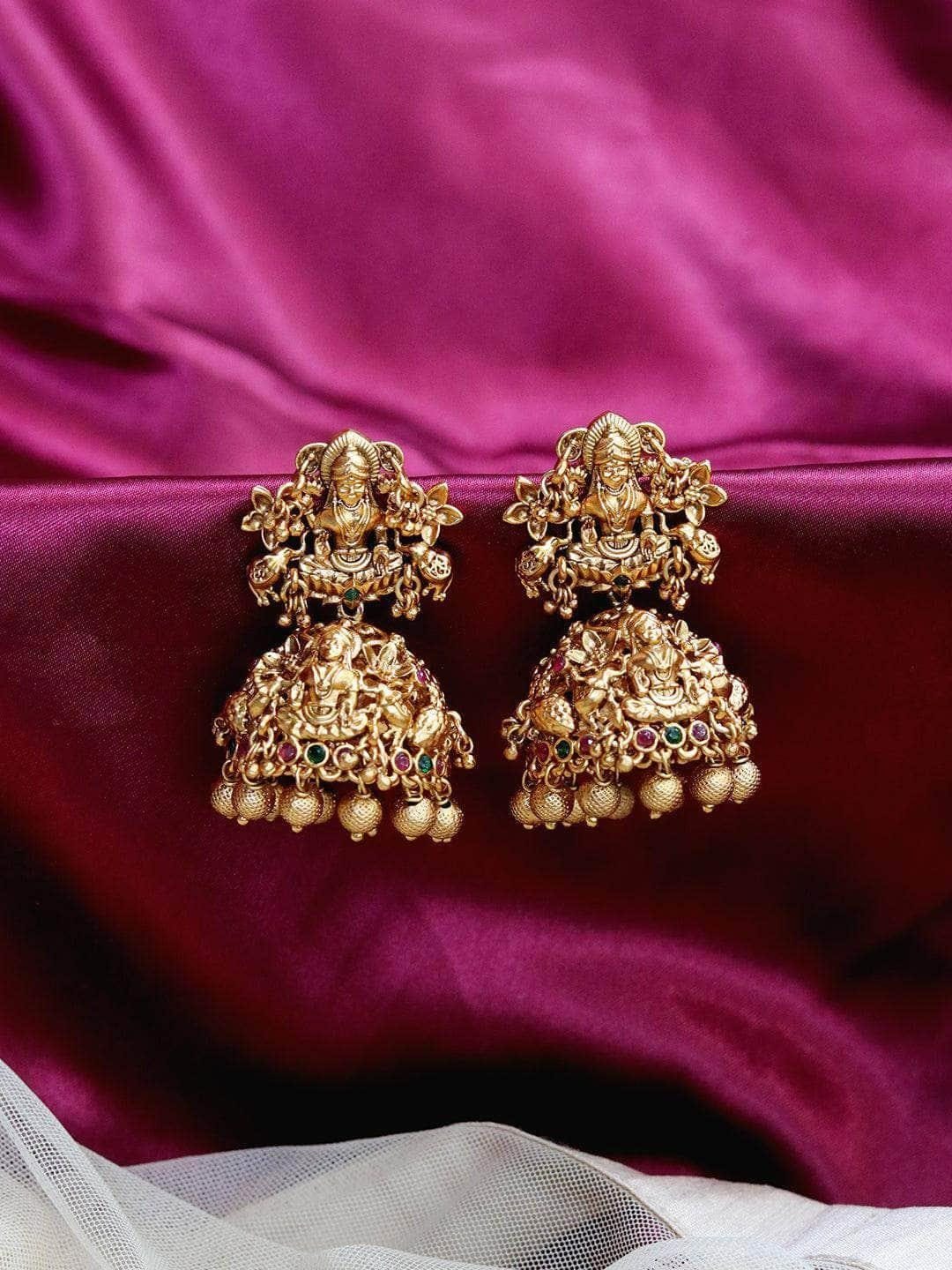 Temple Jhumka Earrings