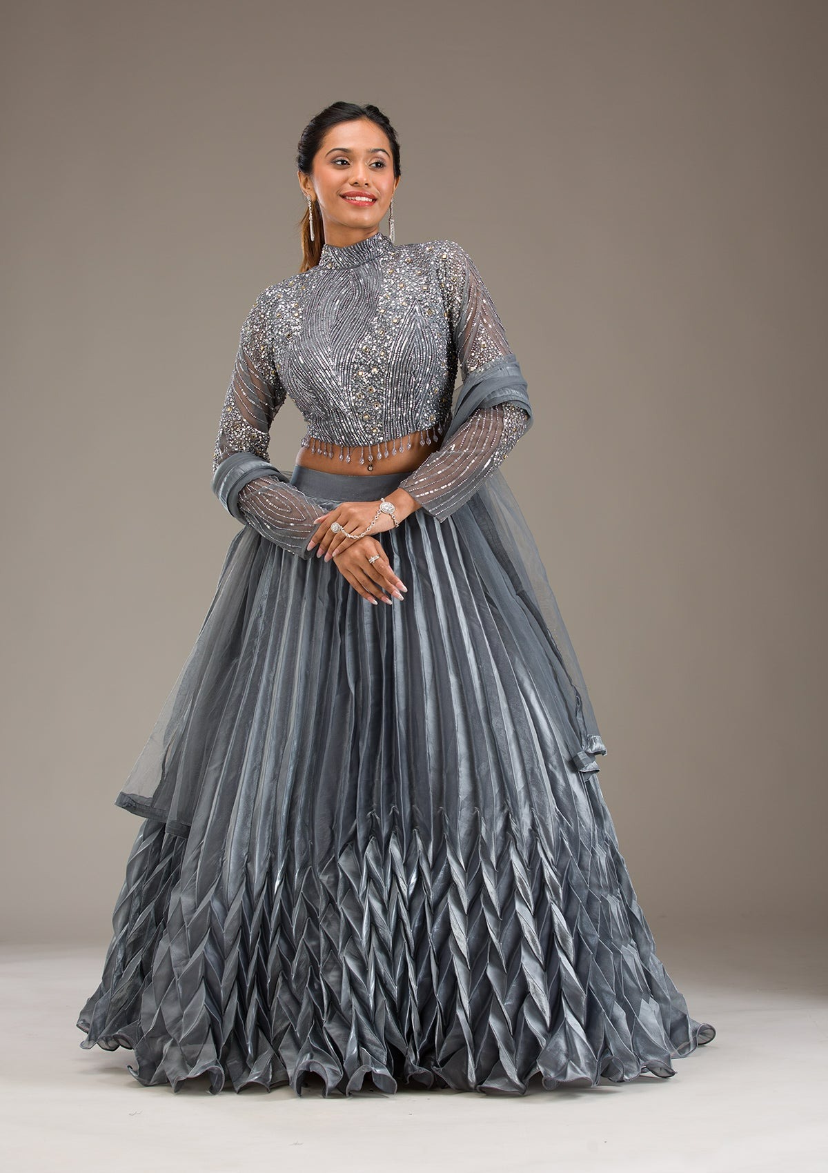 Smokey Grey Lehenga