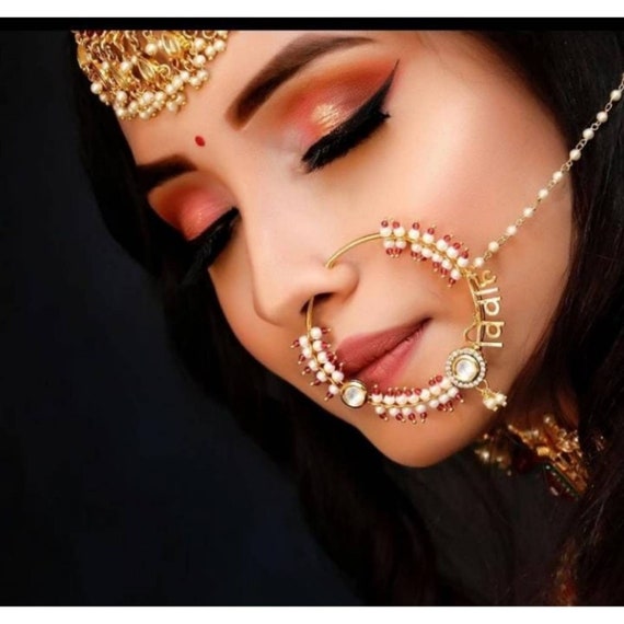 kundan nath nose ring bridal jewellery designs