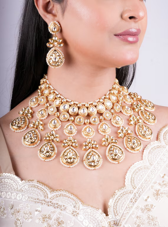 kundan necklace bridal jewellery designs