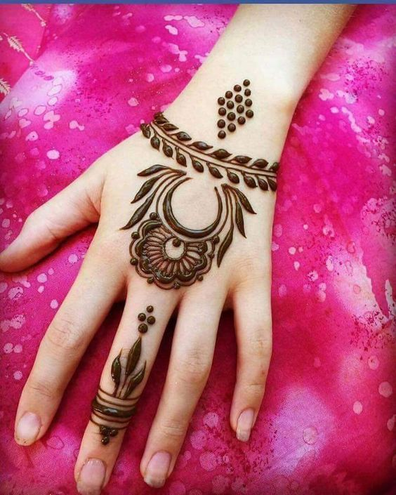 leaf mehendi design - arabic mehendi design