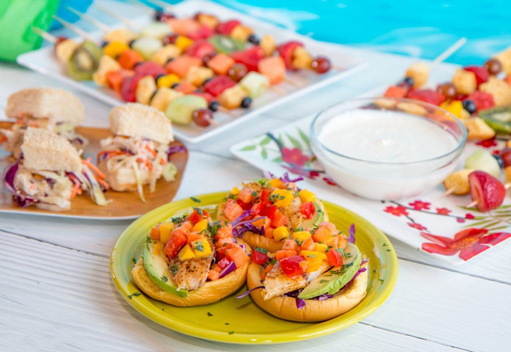 light food for pool party ideas