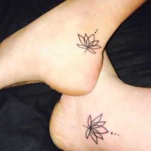 lotus flower best friend tattoo ideas