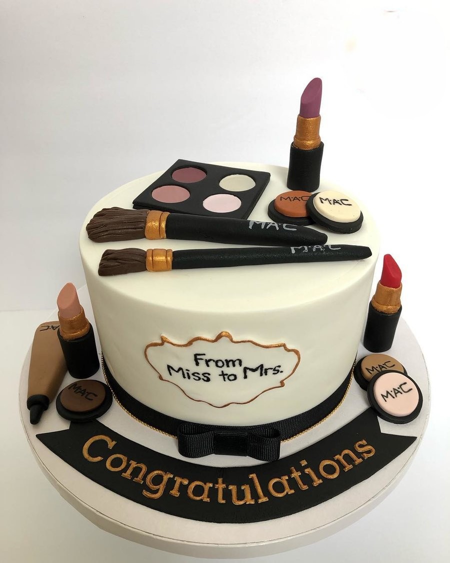 Bride to be Cake - makeup cake