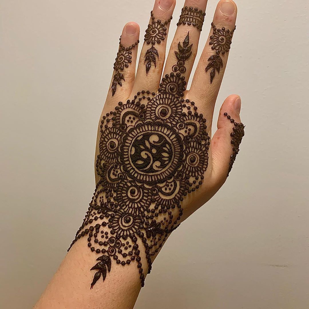 mandala design - Back Hand Mehendi Designs