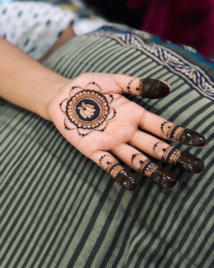 mandala design - finger mehendi designs