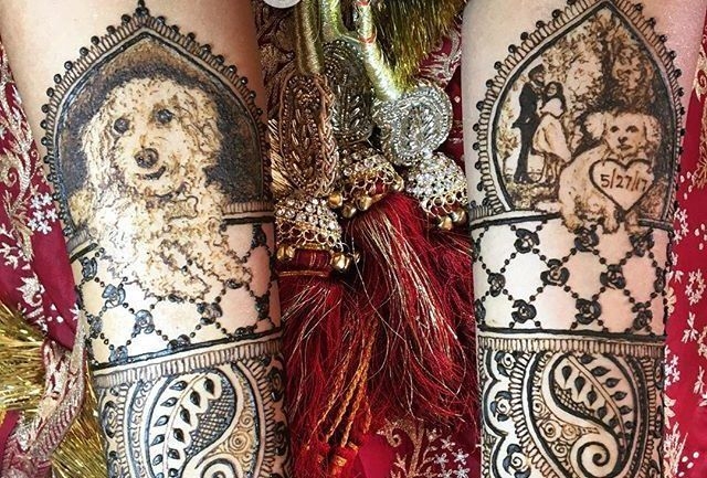 Modern Mehndi Design - dog