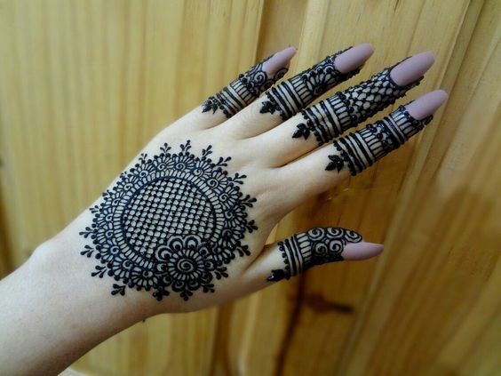 mesh pattern - circle mehendi designs