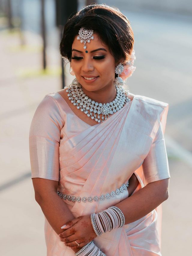 metallic shades for South Indian bridal makeup