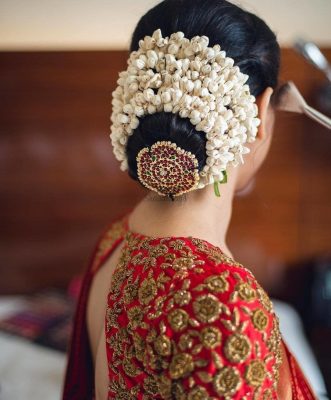 mogra bun for South Indian Wedding