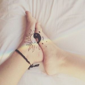 moon and sun best friend tattoo ideas