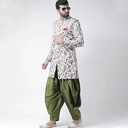 multi color indo western sherwani with pajama