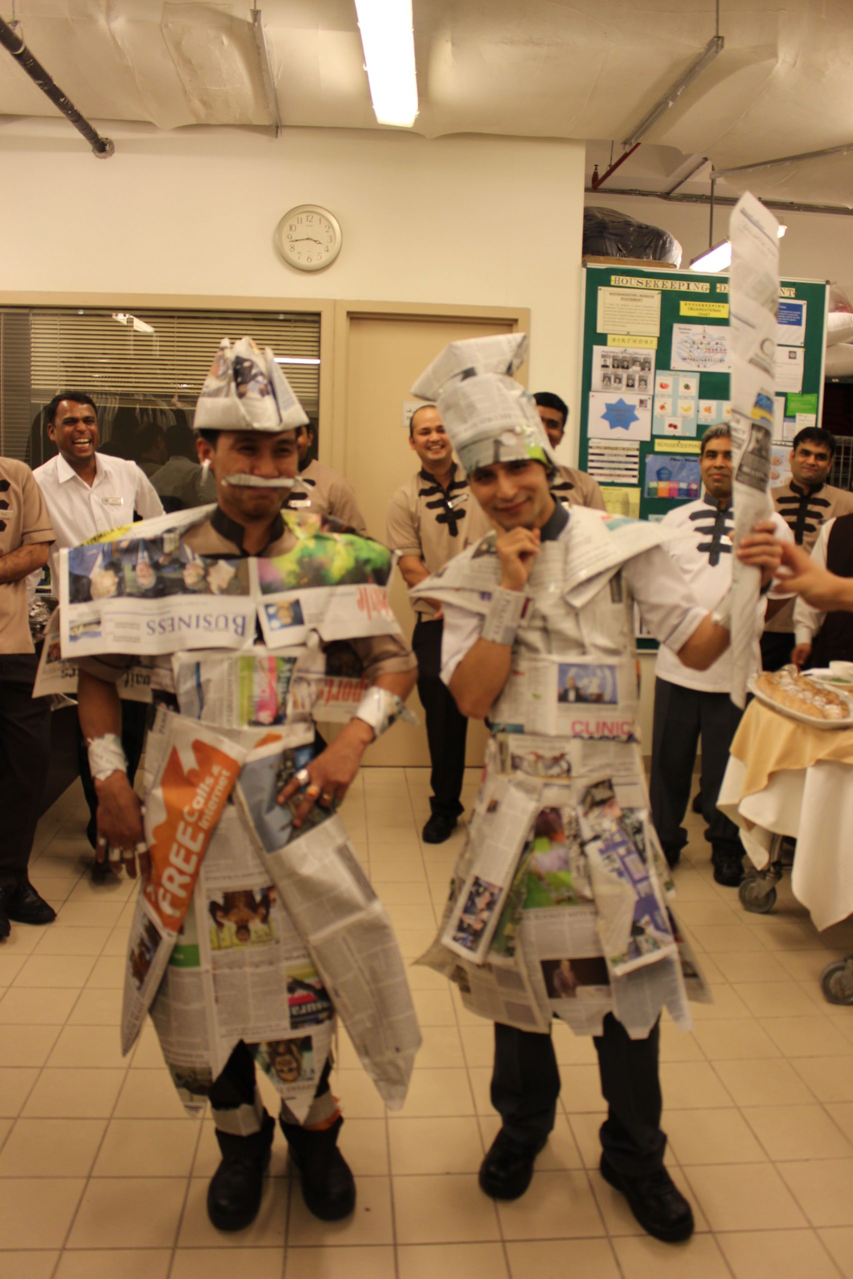 newspaper fashion game for freshers party