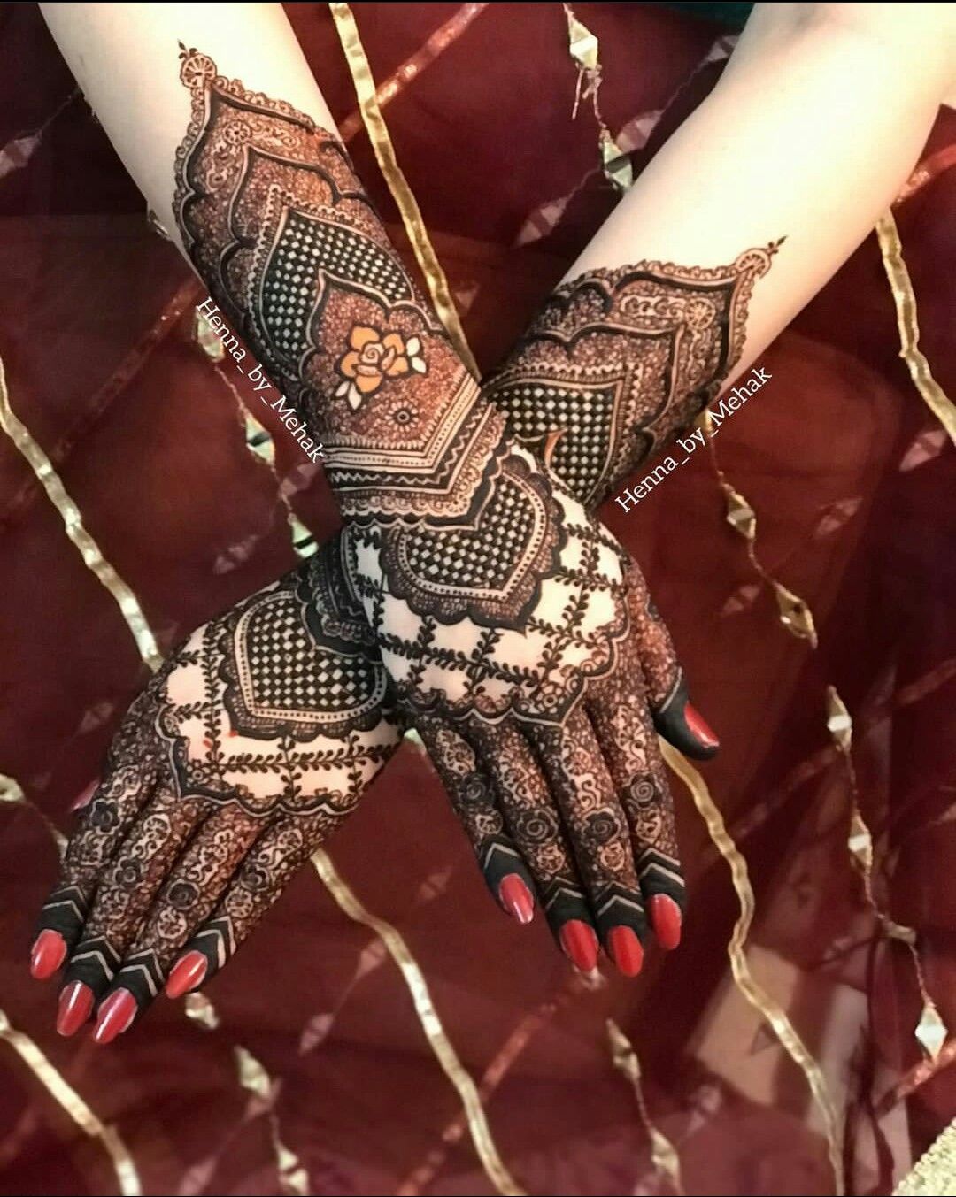 pakistani mehndi design for brides