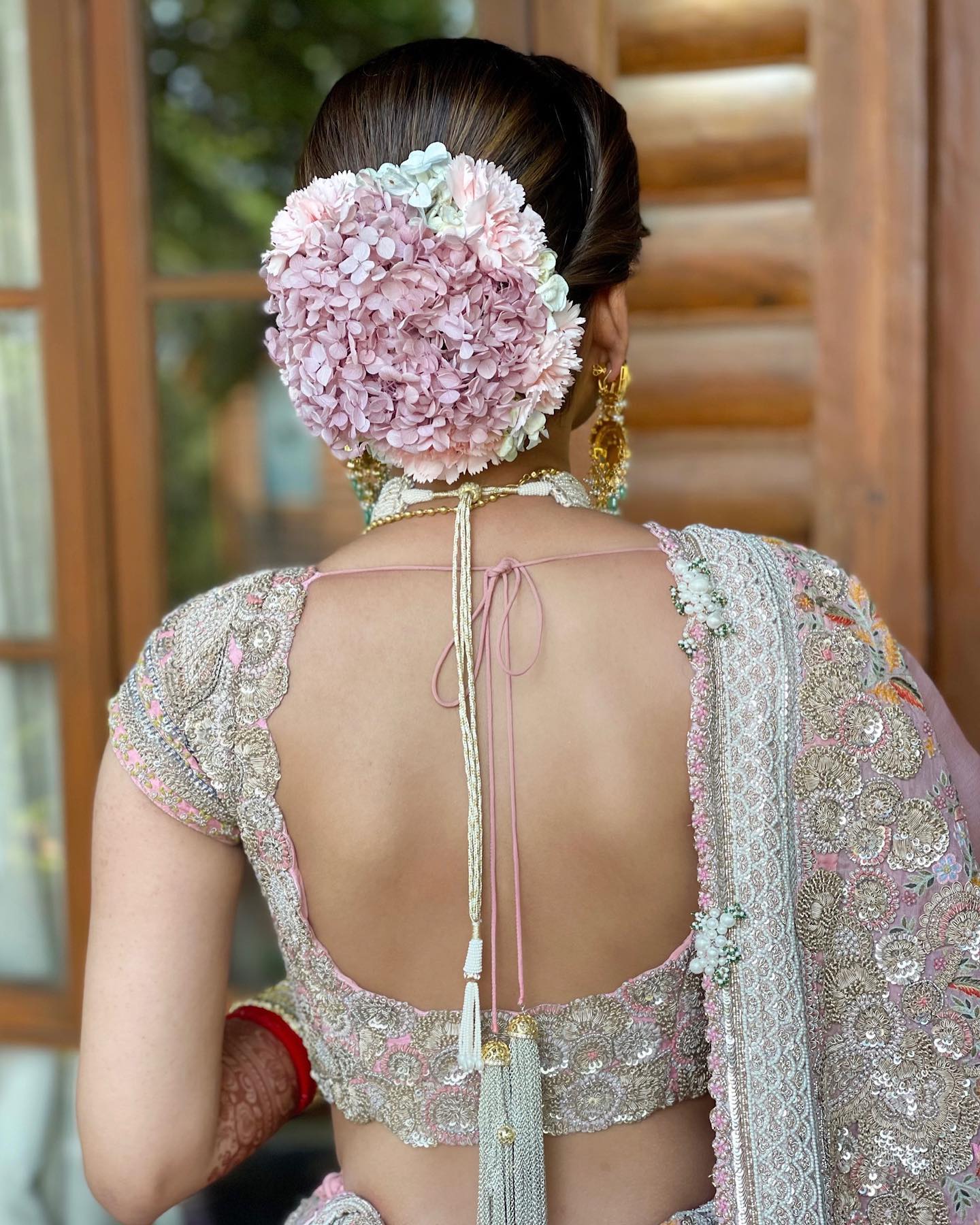 Pastel Floral Bun Hairstyle