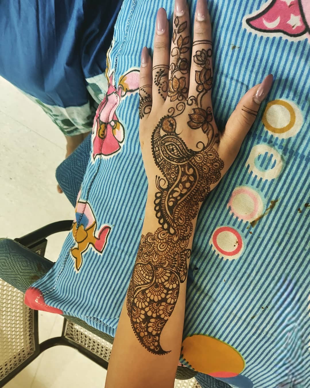 peacock design - Back Hand Mehendi Designs