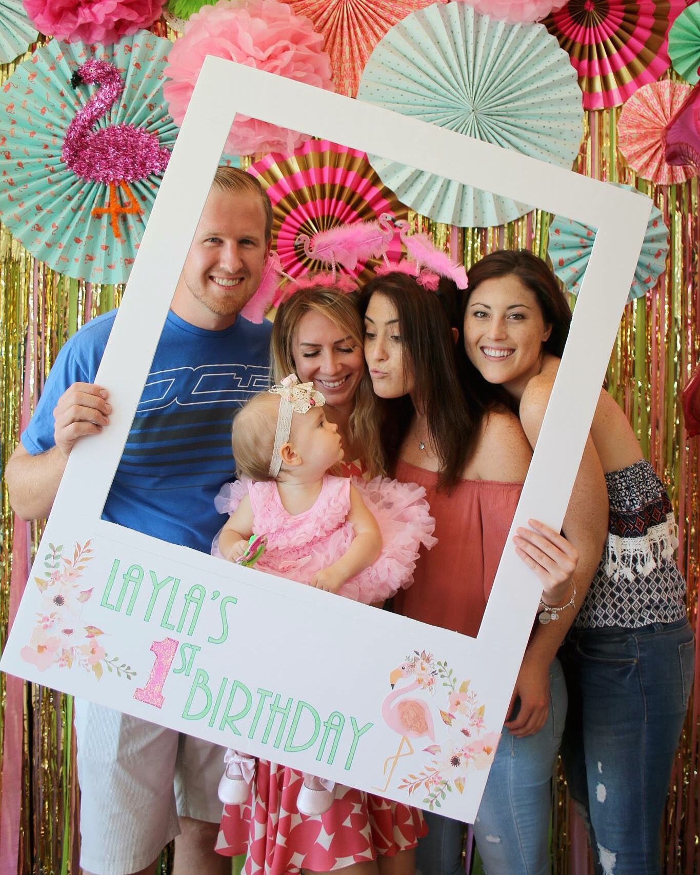 Simple Birthday Decoration at Home - photo booth