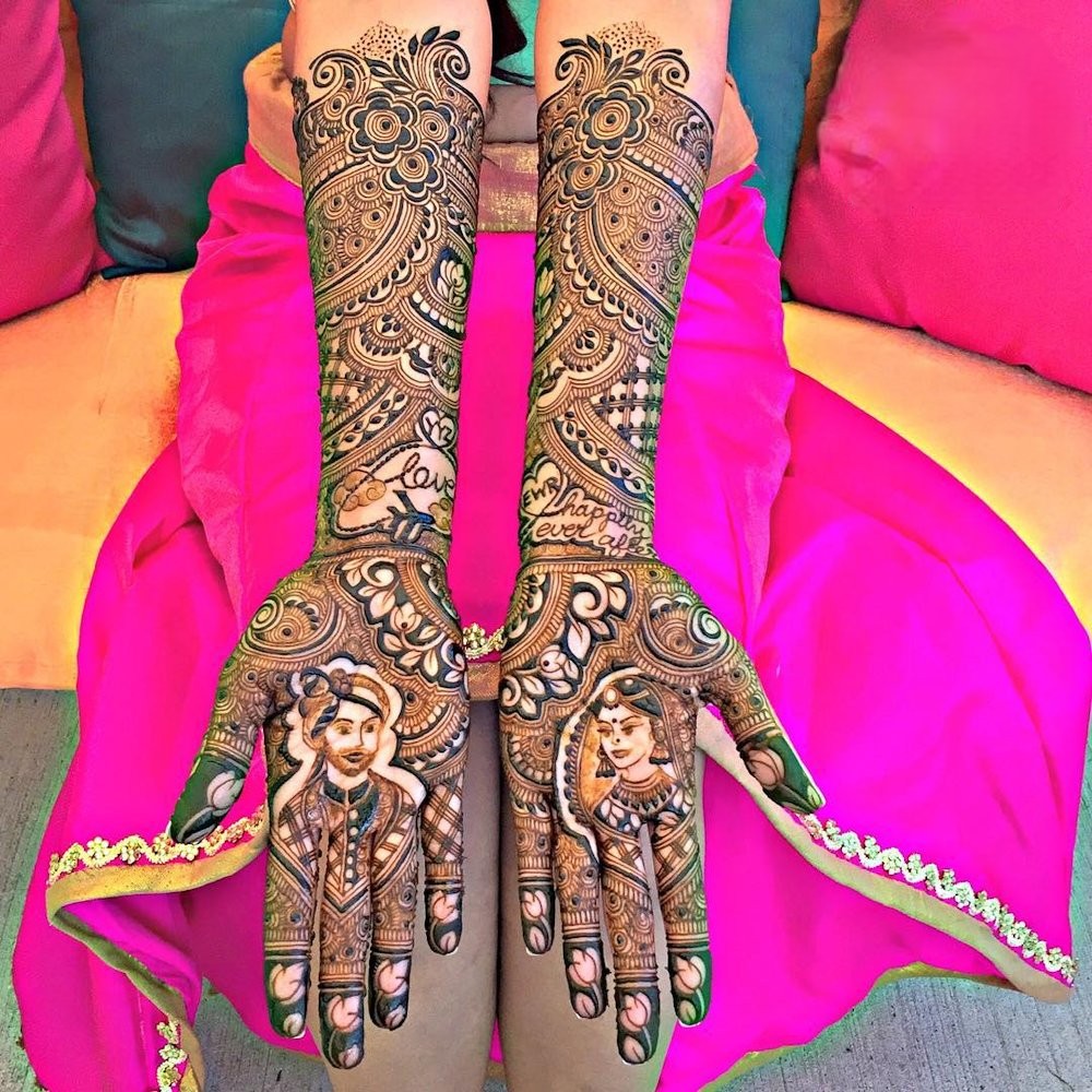 portrait design - dulhan mehendi designs