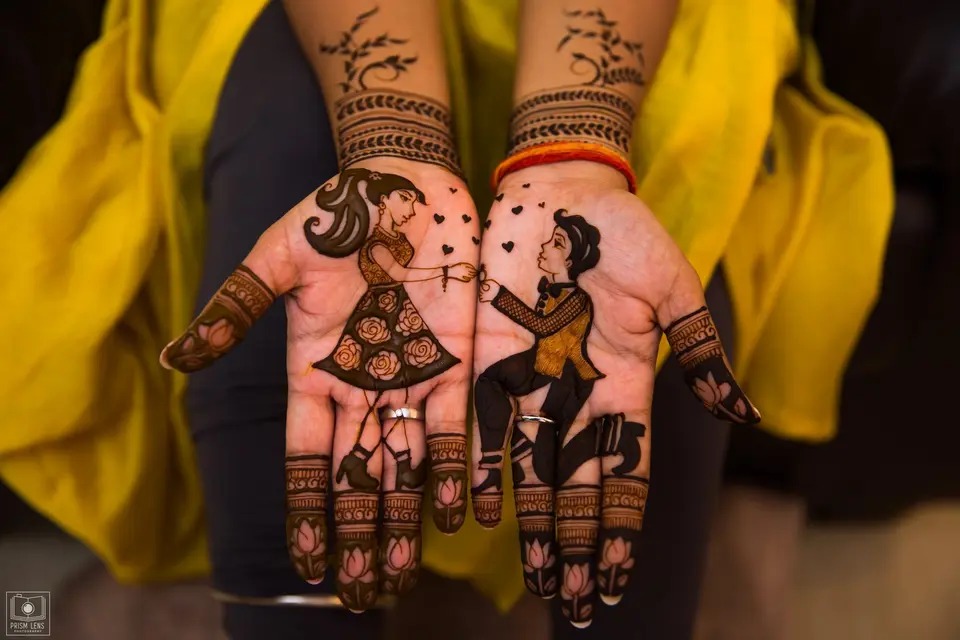 proposal front full hand mehendi design