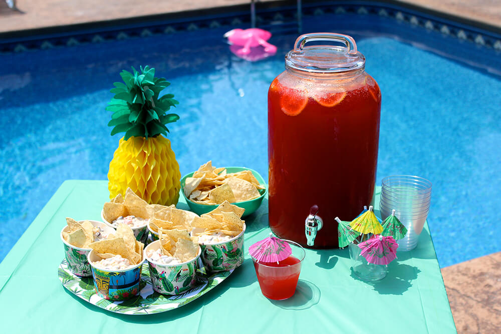 put out some punch pool party ideas