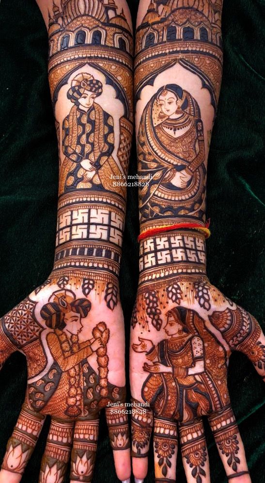 rajasthani mehndi design for groom