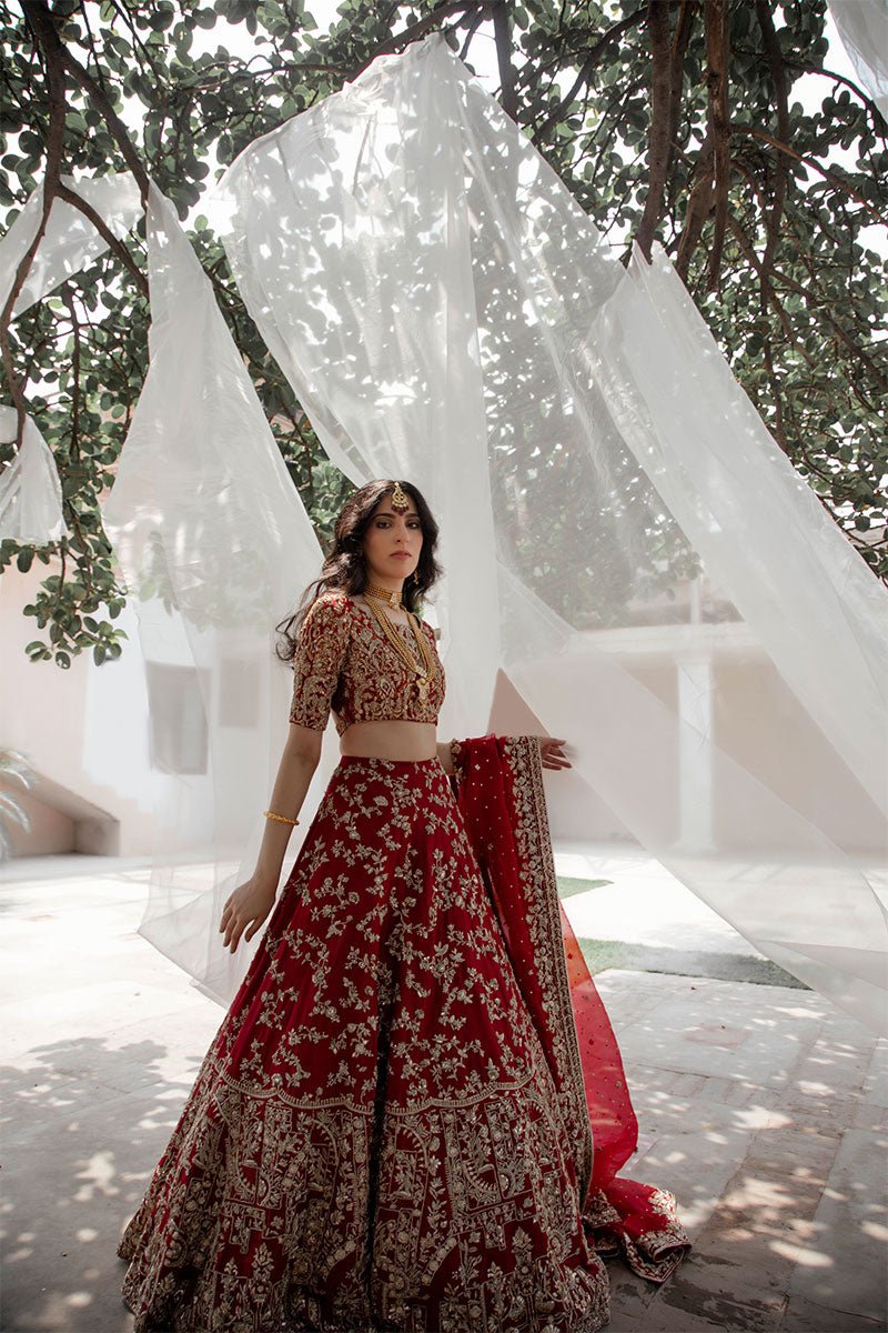 Reception Dress - red lehenga