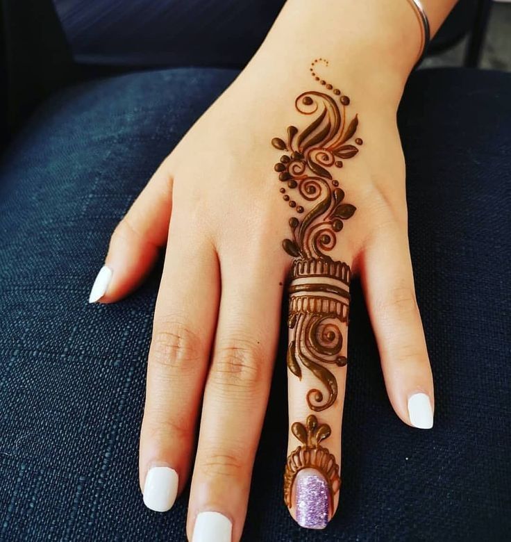 ring finger - Back Hand Mehendi Designs