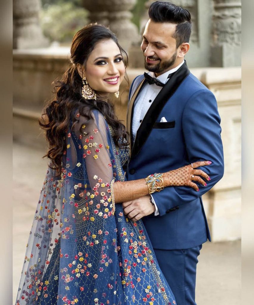 royal blue dress - engagement dresses for couples