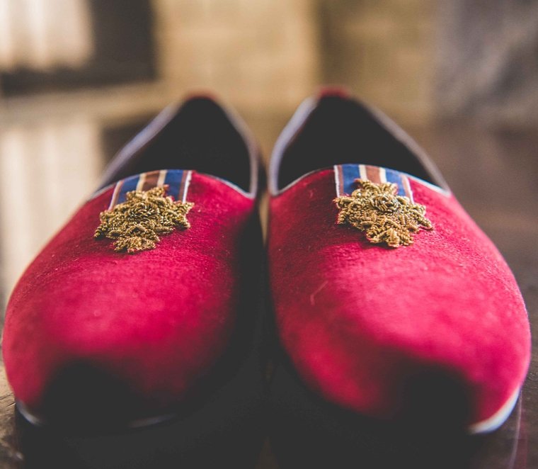 Groom Shoes - hand-embroidered