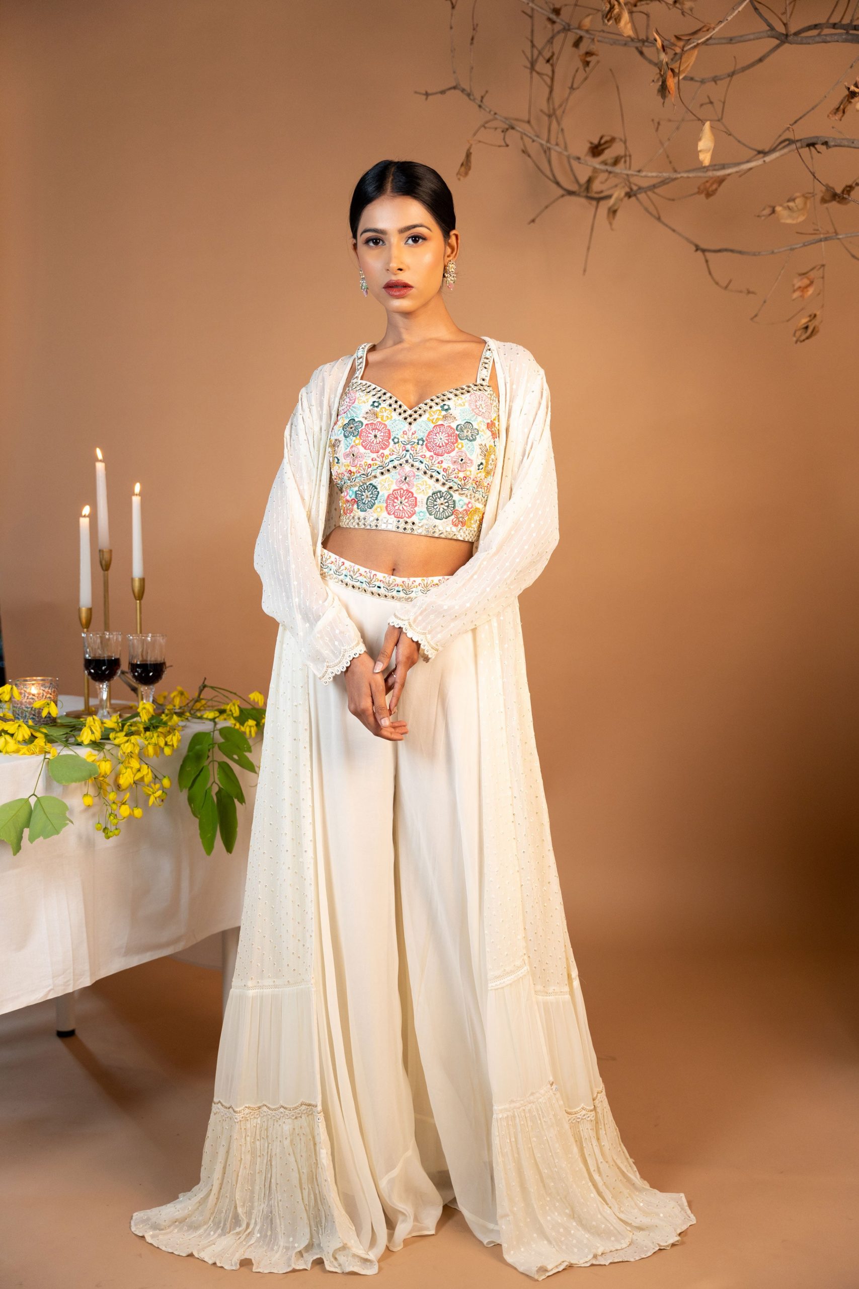 sharara with crop top latest fashion trends for indian wedding dress