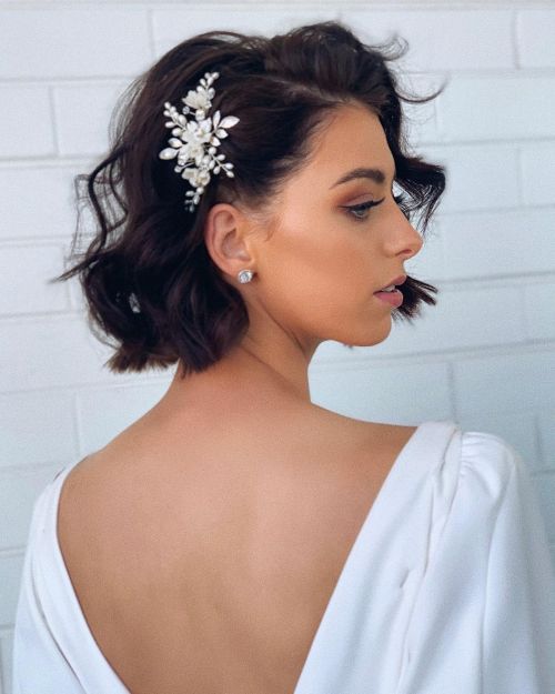 short haired - wedding hair trends