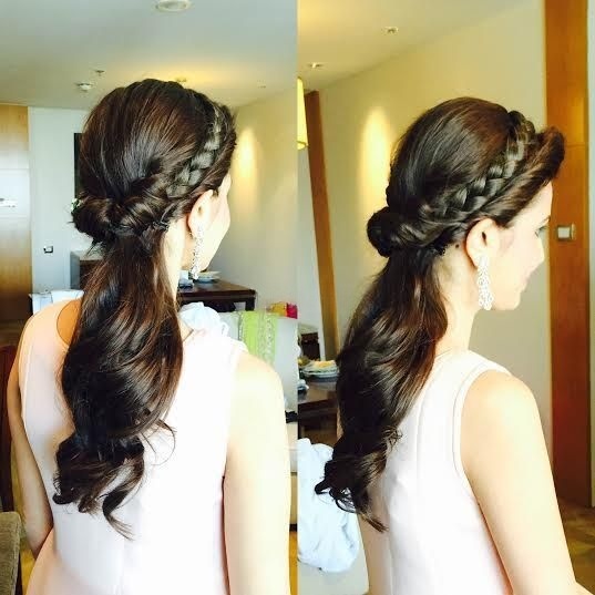 crown braid with ponytail