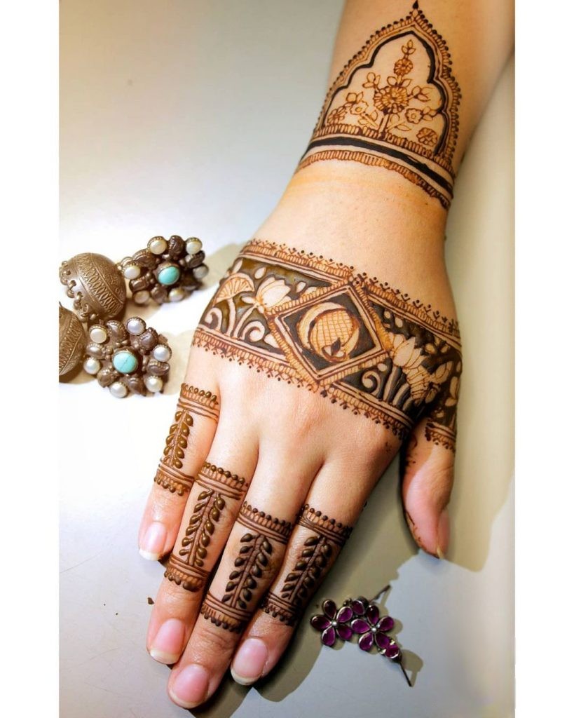 sieve design - minimal mehendi designs