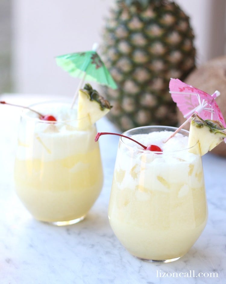 sparkling pina colada punch