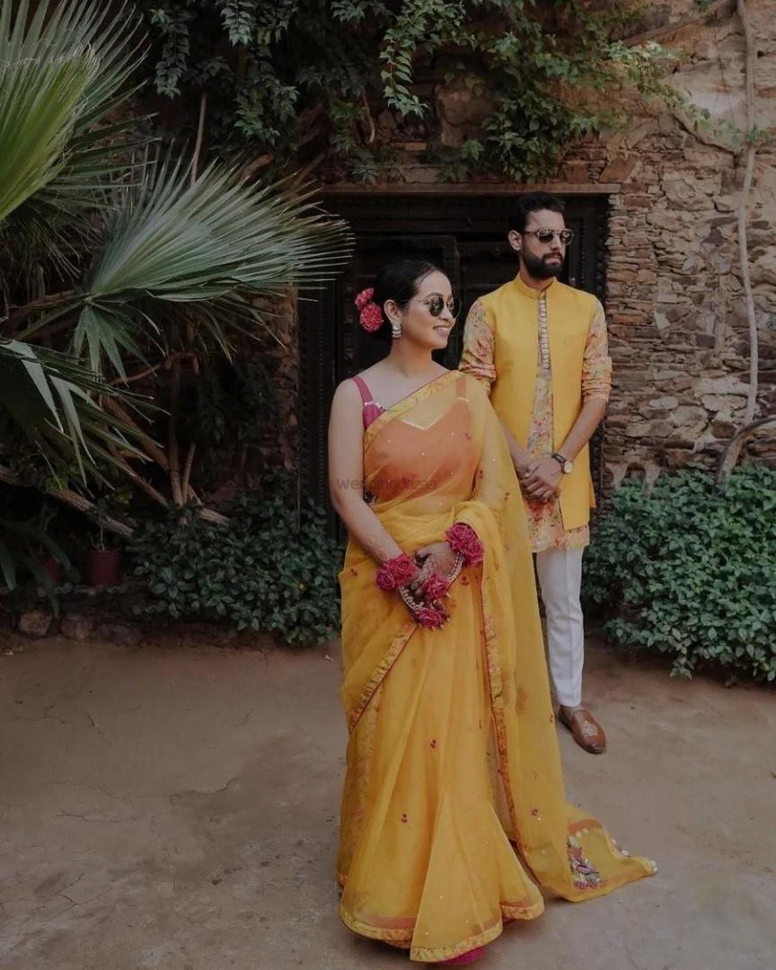 stylish coordination - haldi outfits