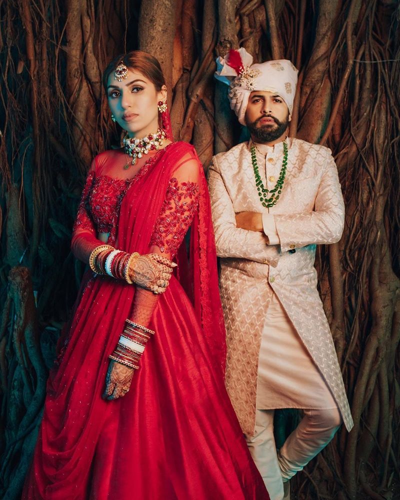 stylish pose - wedding photoshoot