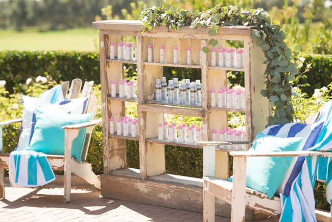 sunscreen station for pool party ideas